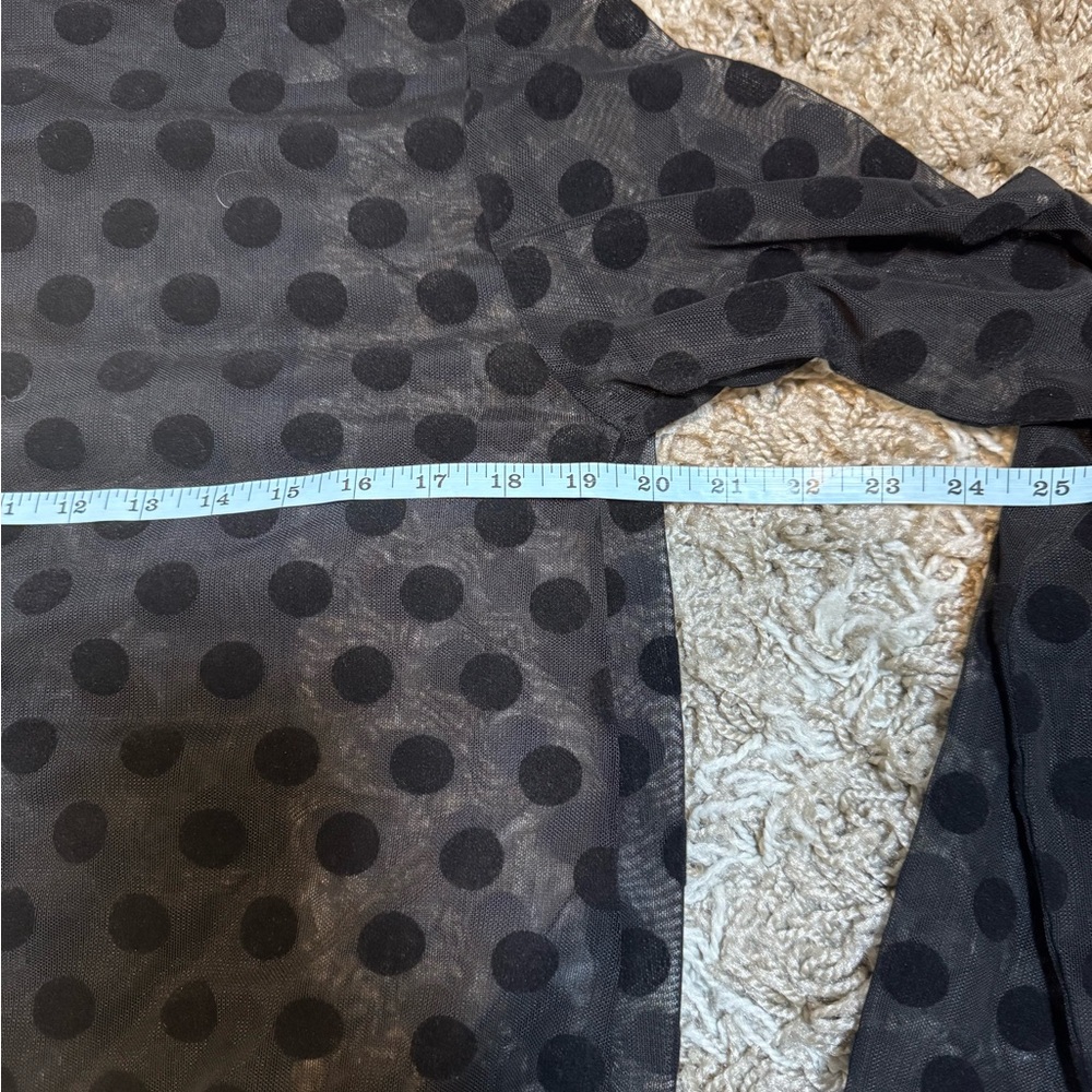 Robert Kitchen Sheer Black Polka Dot Mesh Jacket size Large - Picture 9 of 12